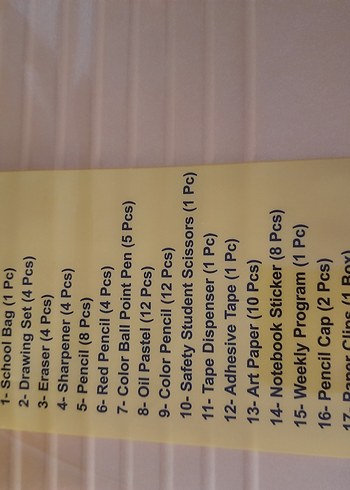 17 Çeşit 70 Parça Sarı Okul Seti - Görsel 3