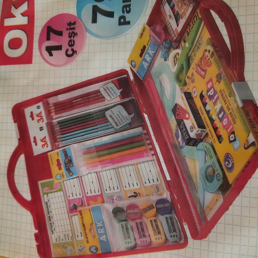 17 Çeşit 70 Parça Sarı Okul Seti - Görsel 5