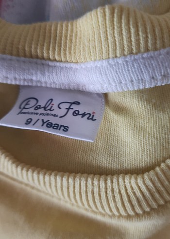 8-9 yaş kız çocuk pijama, pamuklu - Görsel 2