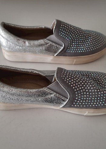 35 no ışıltılı loafer ayakkabı -okul ve günlük - Görsel 5