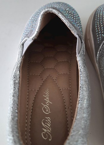 35 no ışıltılı loafer ayakkabı -okul ve günlük - Görsel 3