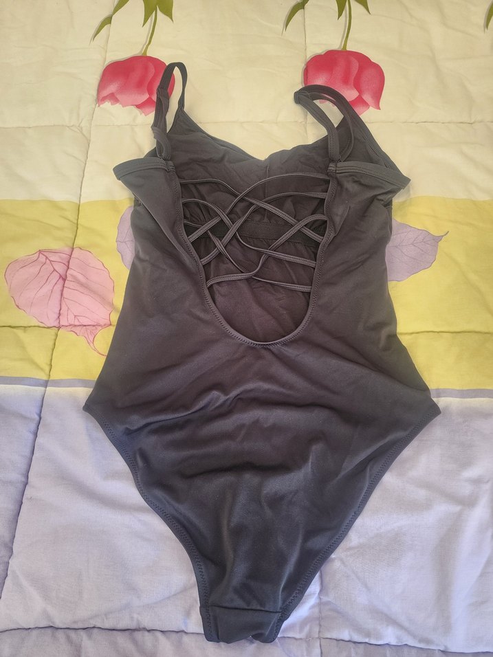 Siyah Strappy Kadın Mayo - Görsel 2