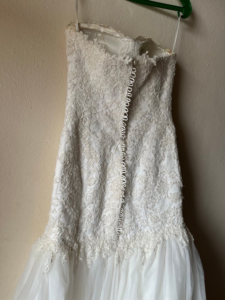 Straplez A Kesim Uzun Gelinlik - Görsel 5