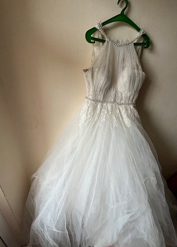 Beyaz Straplez A Kesim Gelinlik - Görsel 2