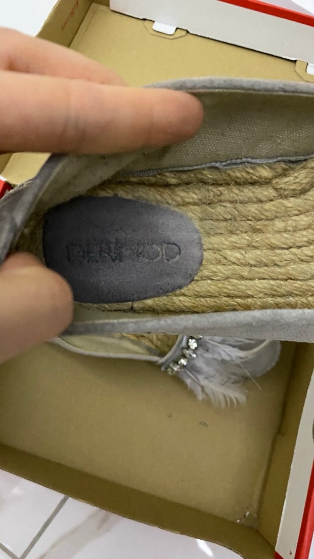 Gri Tüylü Bohem Kadın Espadril - Görsel 2