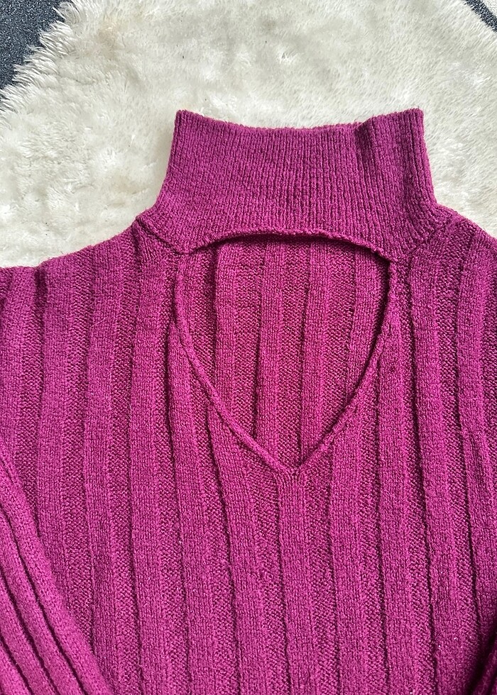 Fuşya kazak - Görsel 2