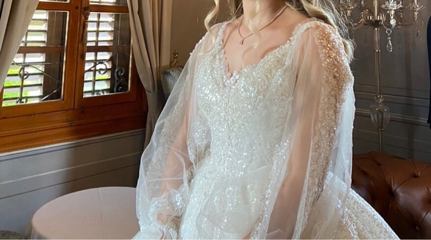 Güpür Dantel Gelinlik - Görsel 3