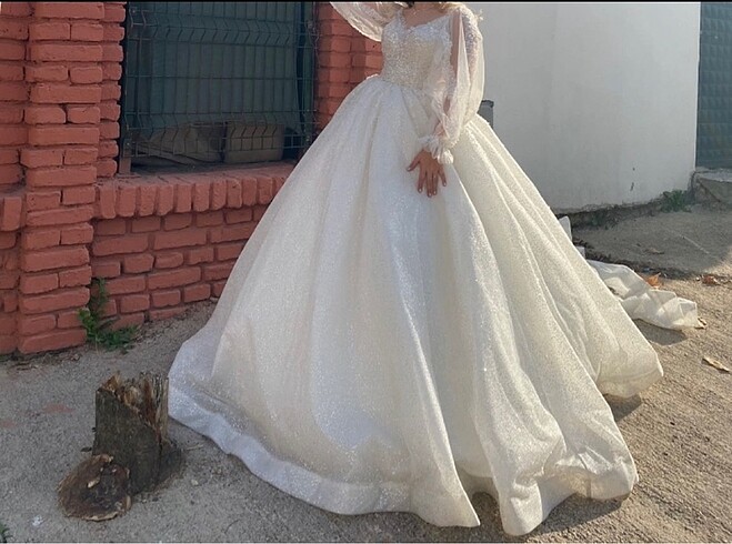 Güpür Dantel Gelinlik - Görsel 5