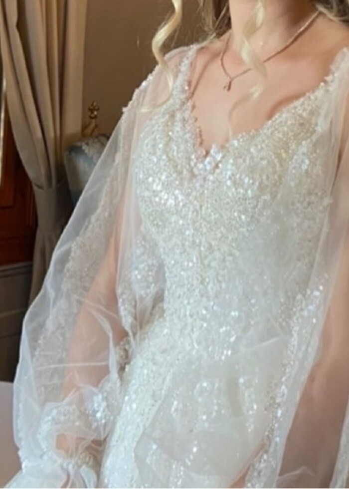 Güpür Dantel Gelinlik - Görsel 3