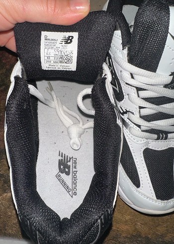 Beyaz Siyah NB Spor Ayakkabı - Görsel 2