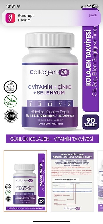 Collagen hapı