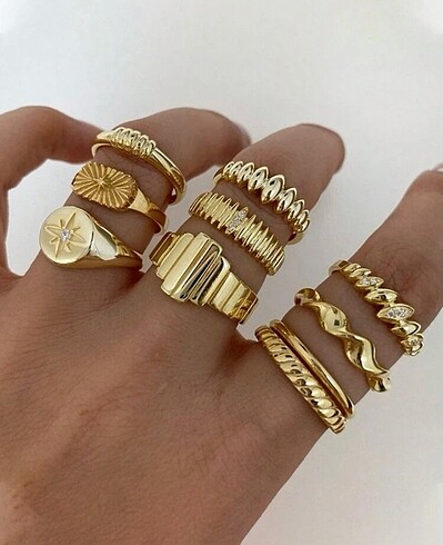 Gold Yüzük Seti