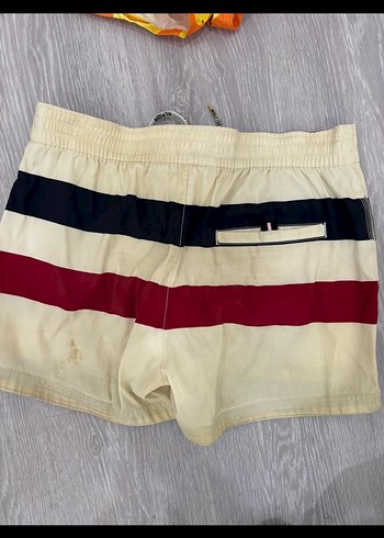 m Beden Beyaz Mini Erkek Mayo Şortu - Hilfiger Denim