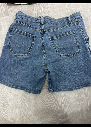 38 Beden Kadın Gri Denim Mini Şort