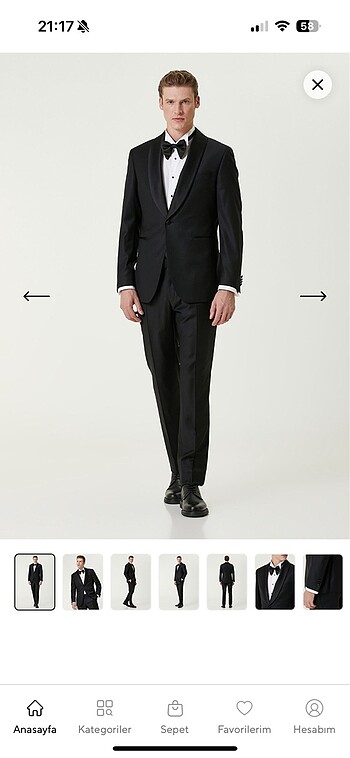 Smokin takım elbise 46 beden - Görsel 7