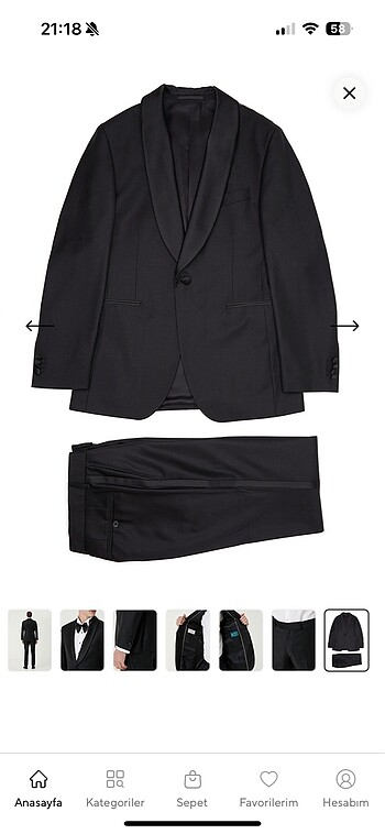 Smokin takım elbise 46 beden - Görsel 15