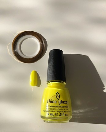 China Glaze Sarı Oje Ve Tırnaklar için yapışkanlı sarı şerit ban