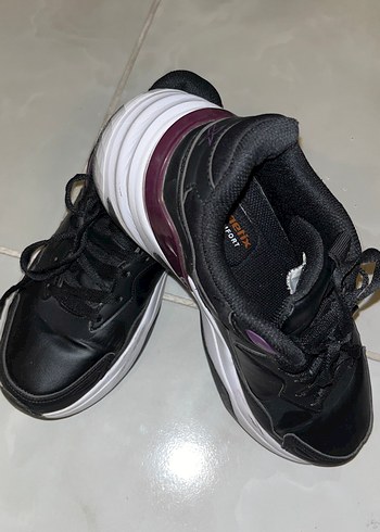 Siyah Bağcıklı yüksek taban Kadın Spor Ayakkabı - Görsel 8