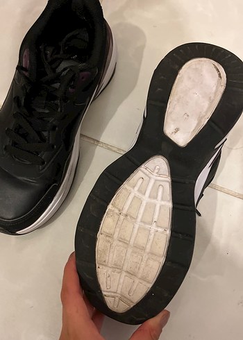 Siyah Bağcıklı yüksek taban Kadın Spor Ayakkabı - Görsel 4