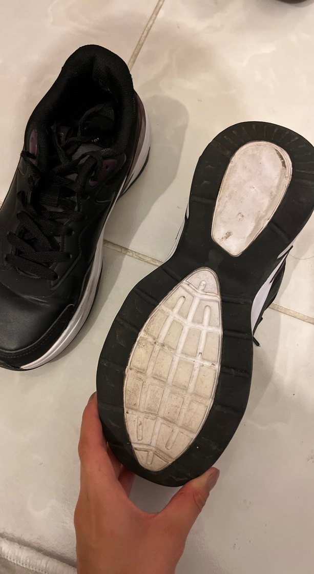 Siyah Bağcıklı yüksek taban Kadın Spor Ayakkabı - Görsel 4