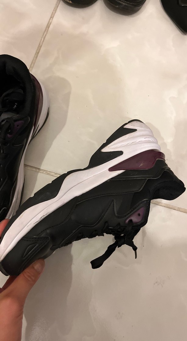 Siyah Bağcıklı yüksek taban Kadın Spor Ayakkabı - Görsel 3