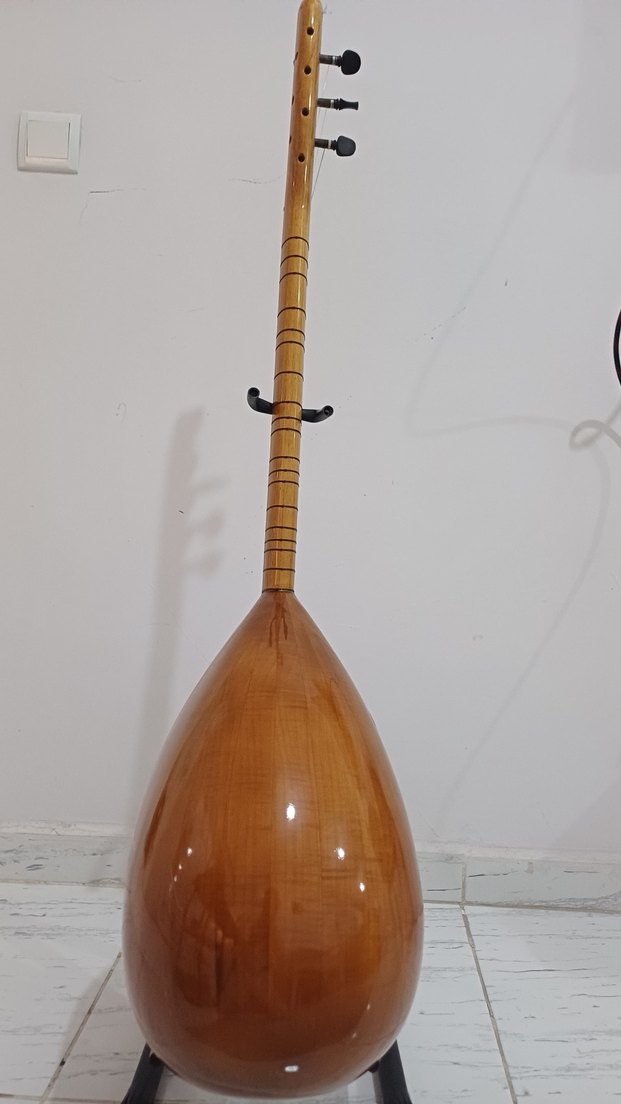 Parlak Bej kısa Saplı Bağlama - Görsel 2