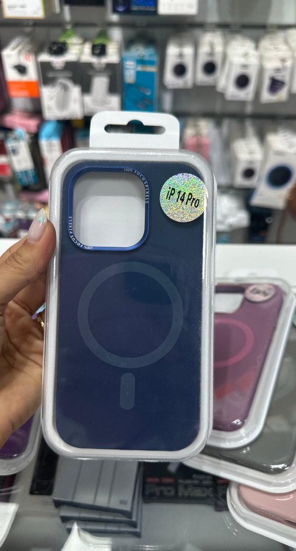 Apple iP14Pro Mavi Butonlu Kılıf - Görsel 5