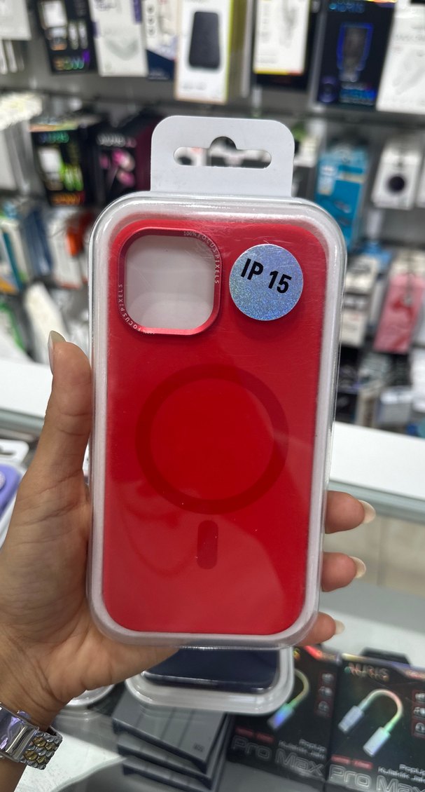 Apple Pembe Düğmeli Telefon Kılıfı 15 - Görsel 2