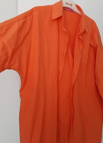 l Beden turuncu Renk Turuncu kadin gömlek 