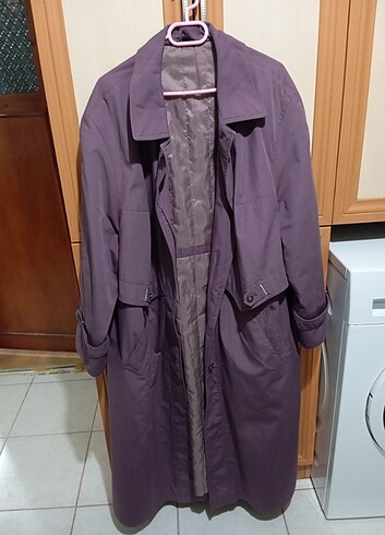 52 Beden bordo Renk Vintage trençkot
