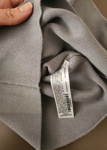 Gri Kadın İnce Örgü Kısa Kazak zara marka - Görsel 3