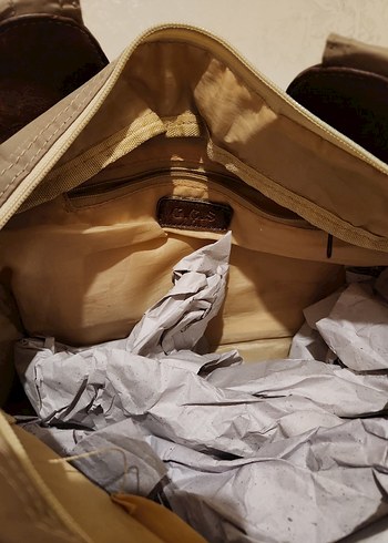 Bej Deri Tokalı Kadın Çanta ççs marka - Görsel 10