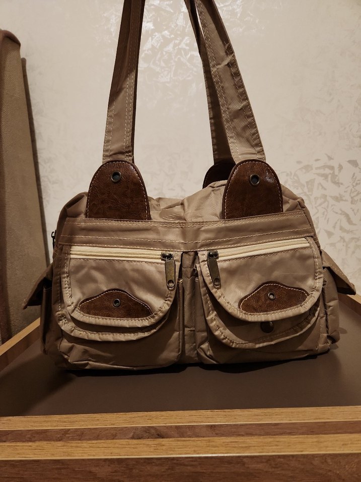 Bej Deri Tokalı Kadın Çanta ççs marka - Görsel 2