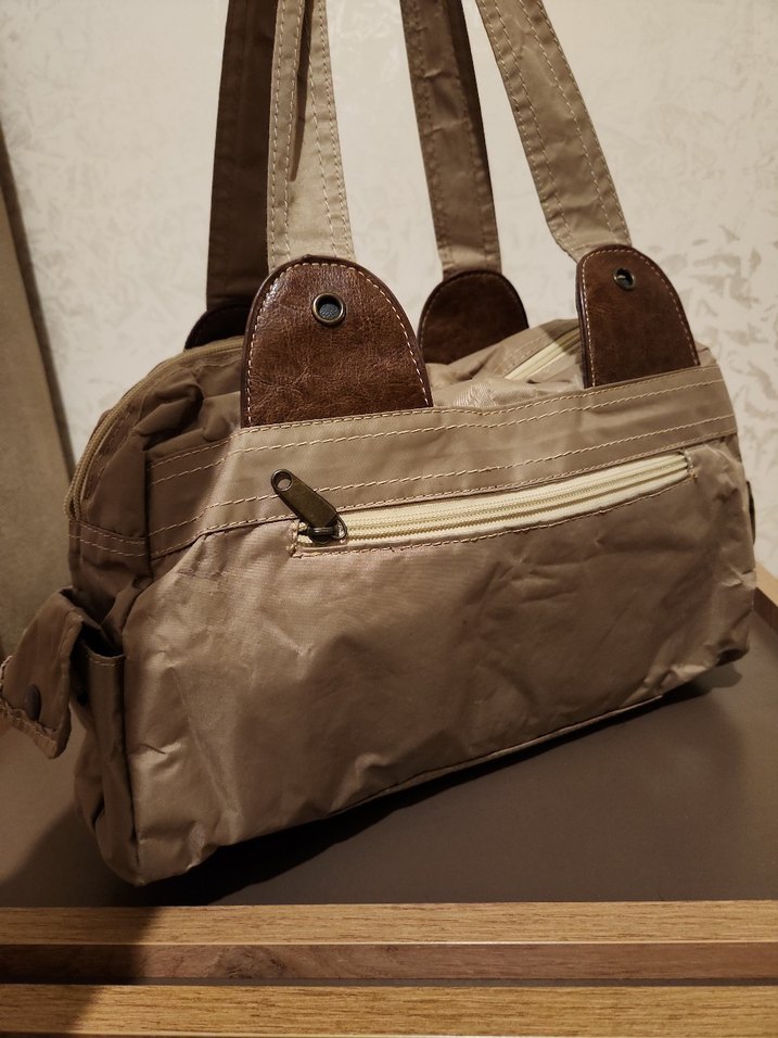 Bej Deri Tokalı Kadın Çanta ççs marka - Görsel 3