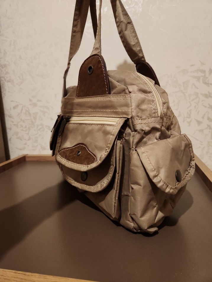 Bej Deri Tokalı Kadın Çanta ççs marka - Görsel 5