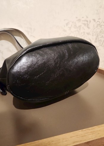 Siyah Deri Tokalı Kadın Çanta pull bear - Görsel 5