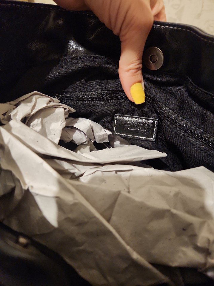 Siyah Deri Tokalı Kadın Çanta pull bear - Görsel 3