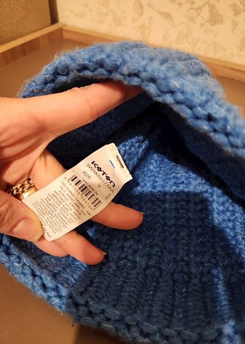 Mavi Kadın Örgü Bere - Görsel 2