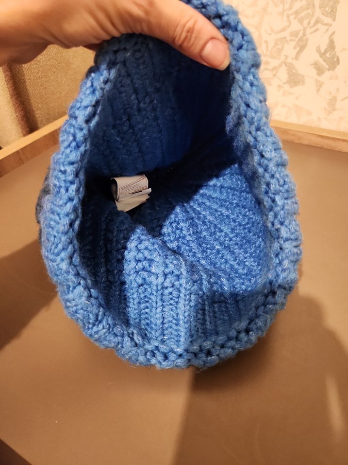 Mavi Kadın Örgü Bere - Görsel 4