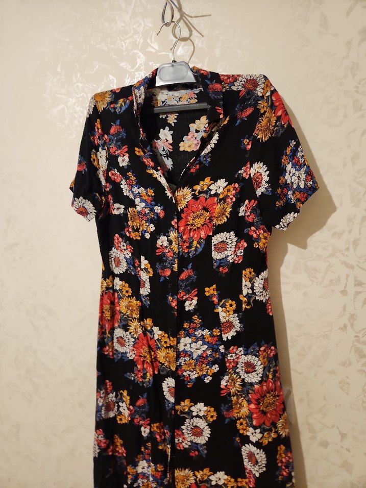 Çiçek Desenli kısa Bohem Elbise - Görsel 2