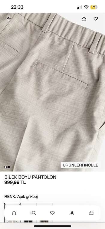 H&M H&M bilek keten pantolon