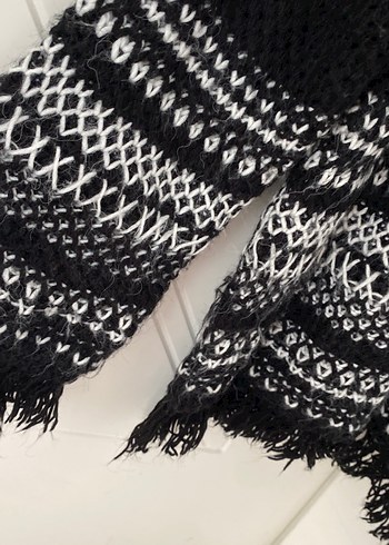 Bohem Siyah Örgü Kadın Kazak - Görsel 2