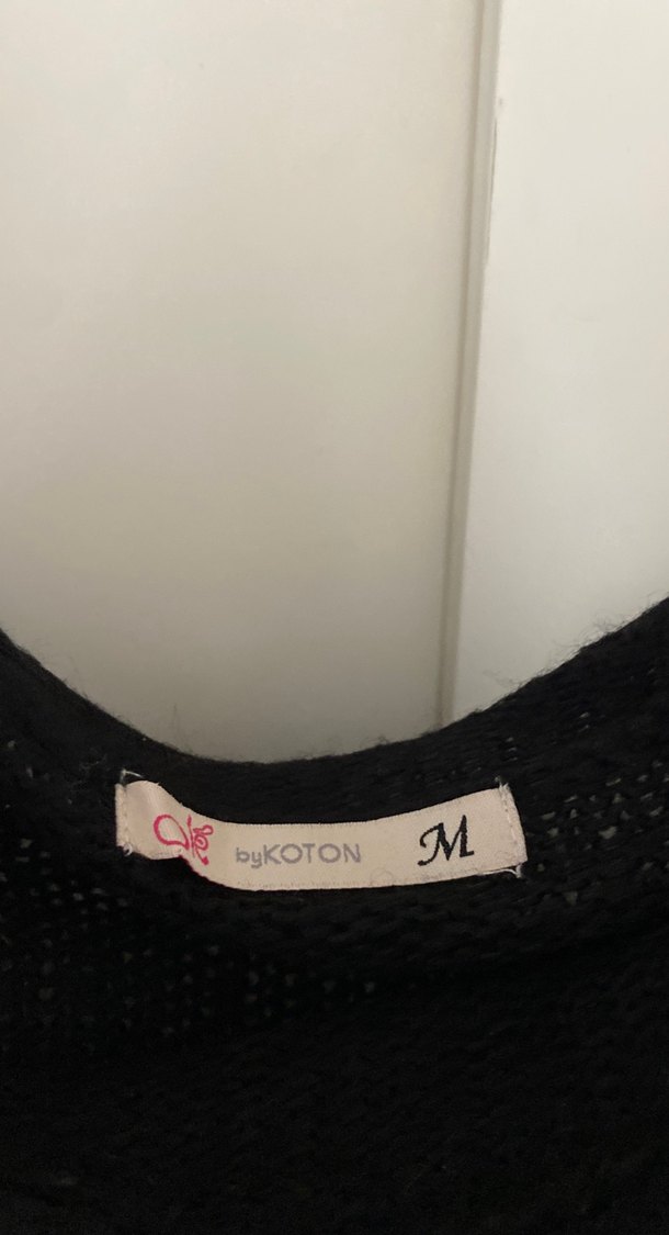 Siyah Örgü Boğazlı Uzun Kollu Kadın Kazak - Görsel 2