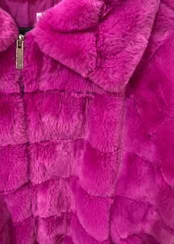 Pembe Kadın Suni Kürk Ceket - Görsel 2
