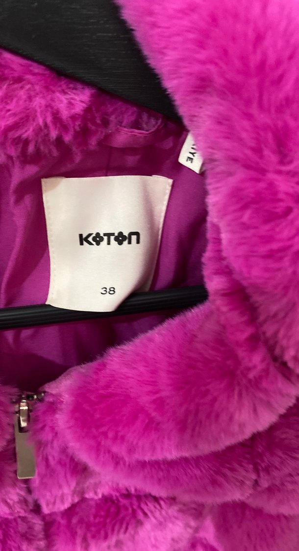 Pembe Kadın Suni Kürk Ceket - Görsel 3