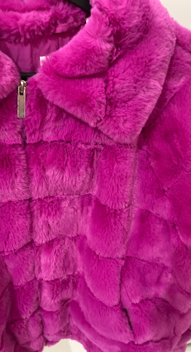 Pembe Kadın Suni Kürk Ceket - Görsel 2