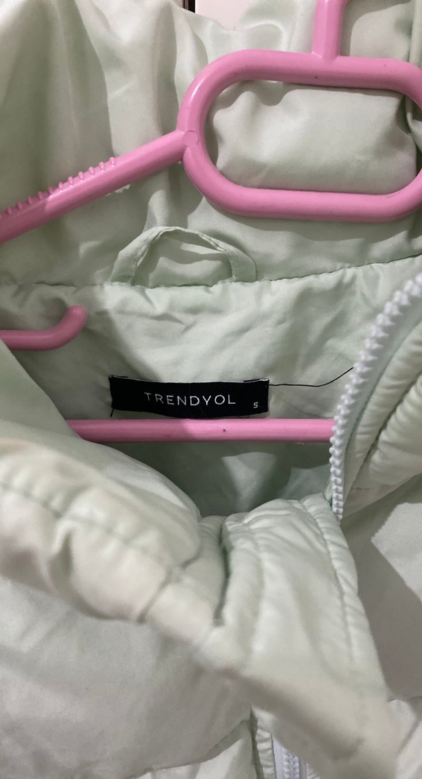 Pastel Yeşil Fermuarlı Kadın Kışlık Ceket - Görsel 2