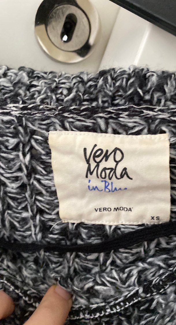 Gri Örgü Mini Kadın Kazak - Görsel 2