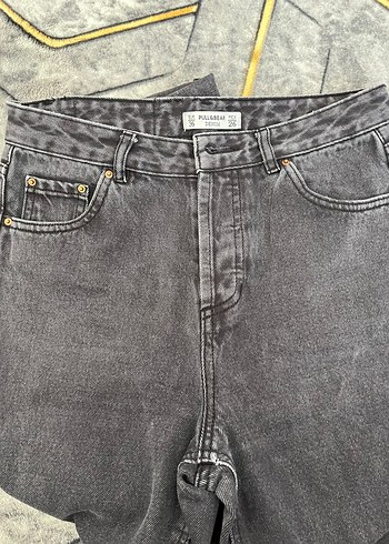 26 Beden gri Renk Gri Regular Fit Midi Kadın Kot Pantolon