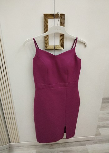 Fuşya renk gece elbisesi - Görsel 3